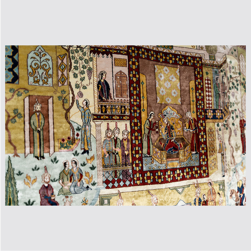 Nizami “Hemsa” silk carpet