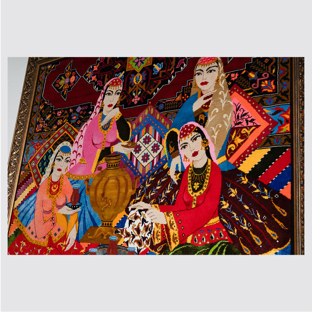 Karabakh "Nowruz holiday" artistic silk carpet
