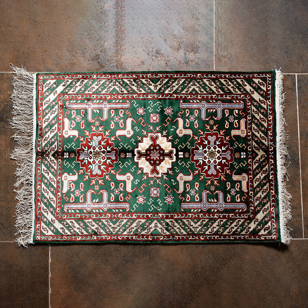 "Saj ayag" silk carpet